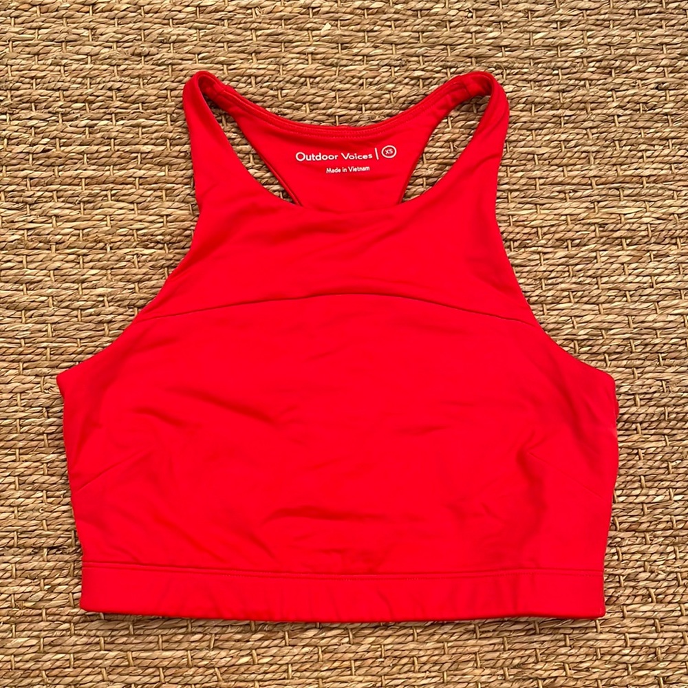 Red Outdoor Voices Sports Bra